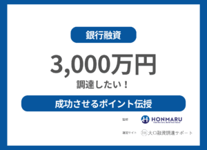【融資で3000万円・資金調達したい!】大口融資調達のプロが確実に資金調達を成功させるポイントを伝授!